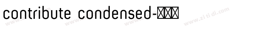 contribute condensed字体转换